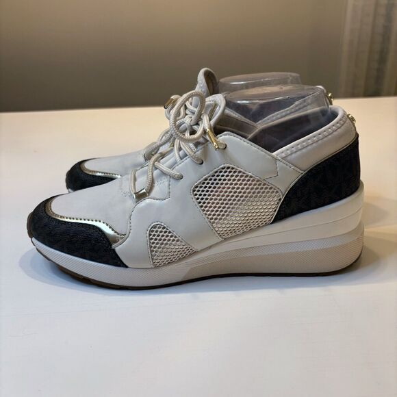 Michael Kors MK Women's Billie Trainer Signature Sneakers LS20K US Size 10 M - Picture 8 of 13